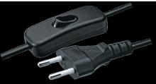 Шнур Navigator 94 668 NPS-FS-170-2x0.75-BL 1.7м с выкл. чёрный